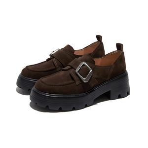 Женские лоферы Marie Claire 6,5 см, цвет шоколадно-коричневый лава Nama 743-31258