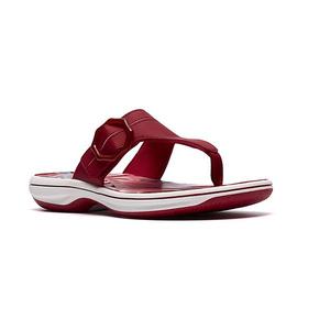 Женские сланцы Cloudsteppers breeze cove с мягкой подошвой Clarks, Cherry
