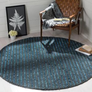 Ковер SAFAVIEH, 183 x 183 см, Bohemian Collection Dark Blue/Multi BOH525G ручной работы из новозеландской шерсти и джута