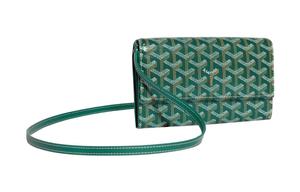 Сумка через плечо Varenne из холста с кожаными деталями, кошелек, женская, зелёный GOYARD