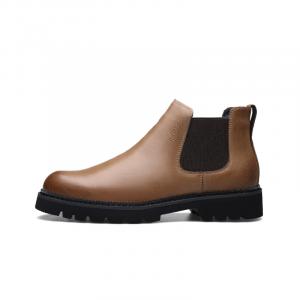 PARDASAUL Мужские короткие челси с утеплённой подкладкой из коричневой овчины, цвет Brown Fleece-Lined Insulated Shoes