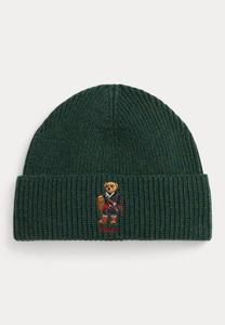 Шапка Polo Ralph Lauren POLO BEAR RIB-KNIT BEANIE, Hunt Club Green/Dark Green