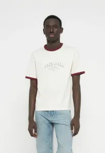 Футболка с круглым вырезом и контрастной отделкой от jorcatskills Jack & Jones, Antique White