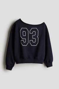 Толстовка свободного кроя на одно плечо H&M, мультиколор