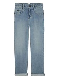 BOSS Kidswear джинсы с эффектом потертости, синий