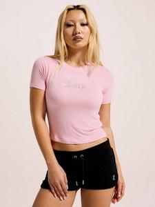 Футболка с логотипом Diamante прозрачная Juicy Couture, Juicy Pink