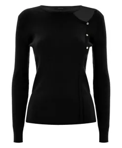 Стильный облегающий пуловер Kocca, черный