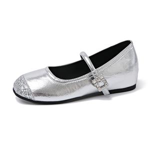 LEXON Серебряные балетки Мэри Джейн, цвет Silver