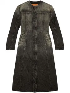 Джинсовое пальто с круглым вырезом DIESEL, черный