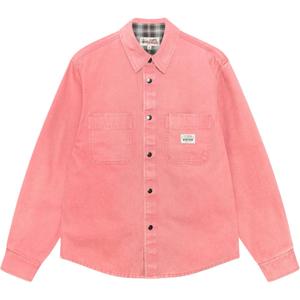 Тяжелая постиранная рубашка из канваса Stussy, розовый