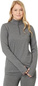 Женская однотонная замшевая футболка Micro-Elite с застежкой-молнией Hot Chillys, Granite