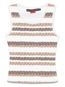 Топ с косичками и полосками Andersson Bell, белый