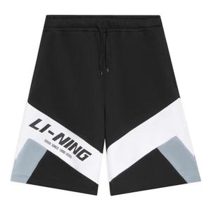 Шорты с цветными блоками и графическим принтом Li-Ning, черный