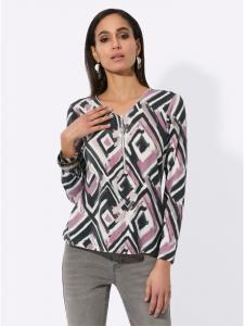 Рубашка с длинными рукавами с принтом цвета экрю и графита creation L