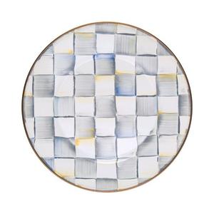 Эмалированная обеденная тарелка Mackenzie-Childs в клетку стерлингового серебра, мультиколор