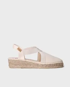 Женские эспадрильи на танкетке из ткани на резинках Toni Pons, цвет Crudo