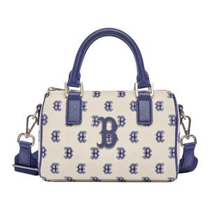 Полиэстеровая сумка с надписью портативная через плечо на пояс женская синяя серая MLB