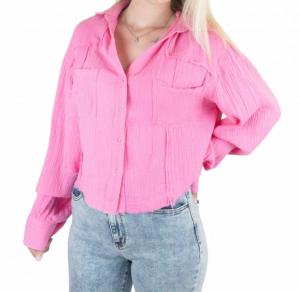 Бархатная блуза ярко-розового цвета Panache Apparel