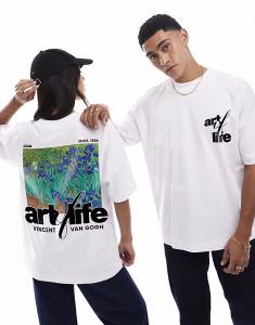 Футболка большого размера с принтом «Ирисы Ван Гога» 1889 года, белая Prnt