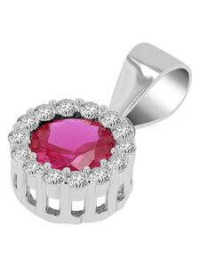 Adeliás Женский кулон из серебра 925 пробы с кубическим цирконием в серебряной оправе