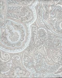 Ralph Lauren Lauren Комплект постельного белья, 3 предмета (простыня, пододеяльник, наволочка), размер Twin, принт Paisley, цвет серый/белый/синий/бежевый