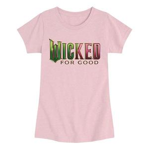 Футболка с принтом Wicked for Good для девочек 7-16 лет Licensed Character, Heather Pink