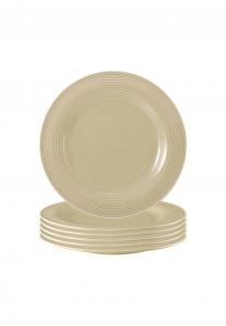 Набор из 6 обеденных тарелок Beat цветная глазурь ø 27,7 см Beat Seltmann Weiden, бежевый