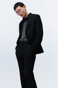 Брюки от костюма обычного кроя H&M, черный