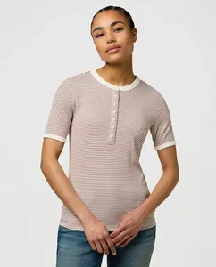 Женская футболка в полоску Wrangler, бежевый/розовый