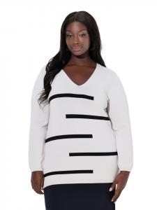 Ulla Popken Свитер серо-бежевого цвета