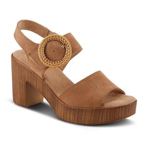 Женские босоножки на пробковом каблуке Spring Step Gamona, цвет Tan Suede