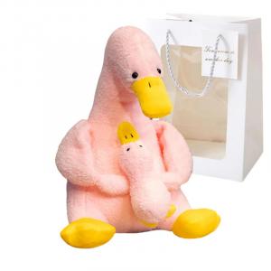 Плюшевые утки мама и утенок, высота 22 см/32 см Bitter purchase, розовый