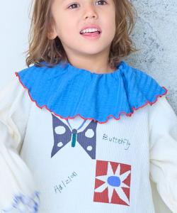 Вязаный топ с воротником-рюшем в футбольном стиле Markey'S, цвет Blue