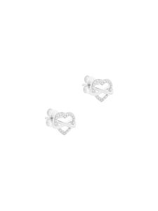 s.Oliver Серьги-гвоздики в форме сердца «бесконечность» из серебра