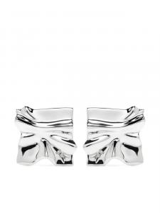 Серьги Patrizia Pepe с гофрированными краями, серебряный