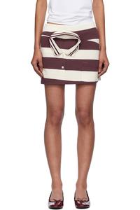 Пиковая юбка-мини с воротником Pushbutton, мультиколор