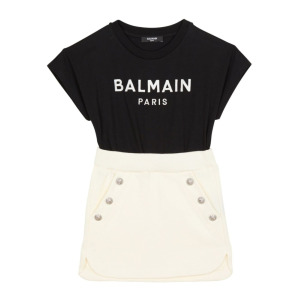 Balmain Kids платье со вставками, черный