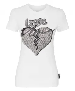 Футболка с круглым вырезом, прямого кроя. Philipp Plein, белый