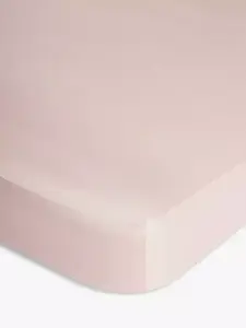 Простыня на резинке John Lewis Soft & Silky Specialist Temperature Balancing 400 Thread Count Cotton, цвет pale/pink