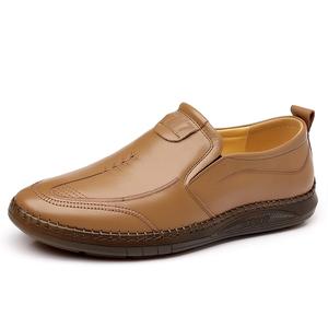 Повседневные кожаные туфли мужские Low top Poitulas, коричневый