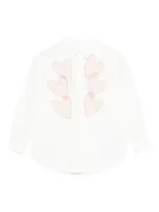 Рубашка с нашивкой в виде сердца Simonetta, белый