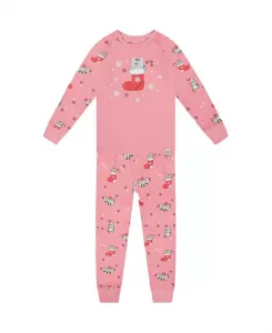 Детская пижама из органического хлопка, комплект из двух частей. Deux Par Deux, розовый