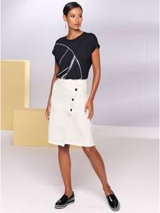 Рубашка с короткими рукавами черного цвета Heine