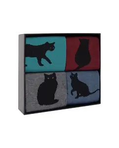 Упаковка из 4 пар мужских хлопчатобумажных носков разноцветных Punto Blanco, многоцветный