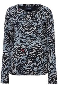 Лонгслив LAURASØN, морской синий/пастельный синий/голубой