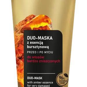 Маска с янтарной эссенцией для поврежденных волос, 200 мл Jantar Dwuetapowa aplikacja