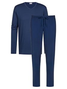 Длинная пижама Mey Solid Night, темно-синий
