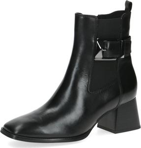 Женские ботильоны на шнуровке с каблуком Caprice, Black