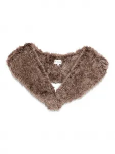 Шарф с искусственным мехом P.A.R.O.S.H., коричневый