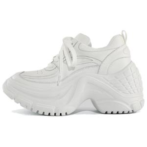 Женские кроссовки с нескользящей подошвой, увеличивающие рост, износостойкие, низкие, массивные DIBO, White